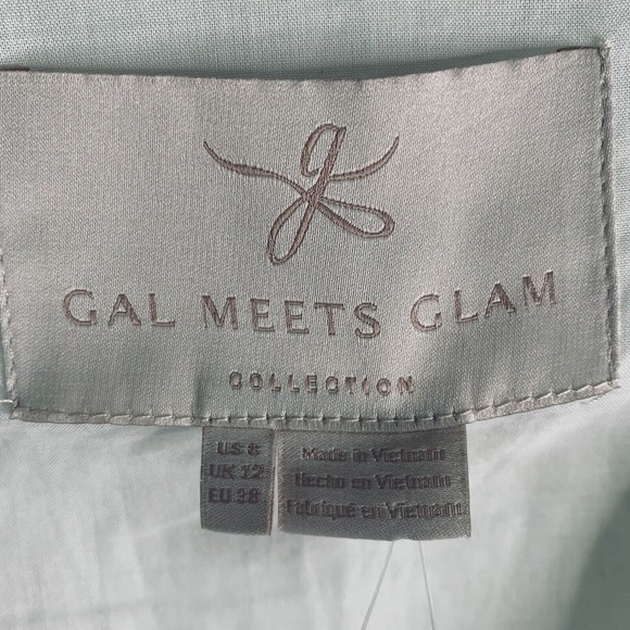 Gal Meets Glam Ann Ruffle Tiered Dress Womens Size 8 Soft White NWT $178 - Picture 9 of 16